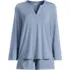 Women's Cooling 2 Piece Pajama Set - Long Sleeve Flowy Shirt and Shorts, Front