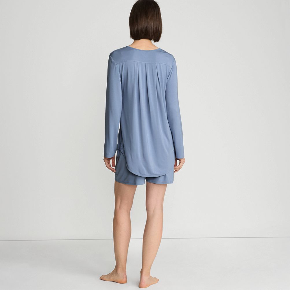 Women's Cooling 2 Piece Pajama Set - Long Sleeve Flowy Shirt