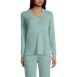 Women's Cashtouch Faux Cashmere Cozy Long Sleeve Pajama Top, Front