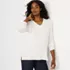 Women's Cashtouch Faux Cashmere Cozy Long Sleeve Pajama Top, alternative image
