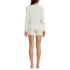Women's Cozy Brushed Rib 2 Piece Pajama Set - Long Sleeve Top and Shorts, Back