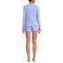 Women's Cozy Brushed Rib 2 Piece Pajama Set - Long Sleeve Top and Shorts, Back