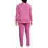 Women's Plus Size Cozy 2 Piece Pajama Set - Long Sleeve Top and Pants, Back