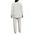 Women's Plus Size Cozy 2 Piece Pajama Set - Long Sleeve Top and Pants, Back
