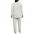 Women's Plus Size Cozy 2 Piece Pajama Set - Long Sleeve Top and Pants, Back