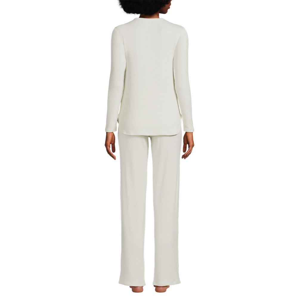 売れ筋商品|||ランズエンド カットソー トップス レディース Women's Cozy 2 Piece Pajama Set - Long Sleeve Top and Pants Mint cream Women's Cozy 2 Piece Pajama Set - Long Sleeve Top and Pants