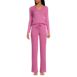 Women's Cozy 2 Piece Pajama Set - Long Sleeve Top and Pants, Front