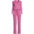 Women's Plus Size Cozy 2 Piece Pajama Set - Long Sleeve Top and Pants, Front