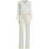 Women's Petite Cozy 2 Piece Pajama Set - Long Sleeve Top and Pants, Front