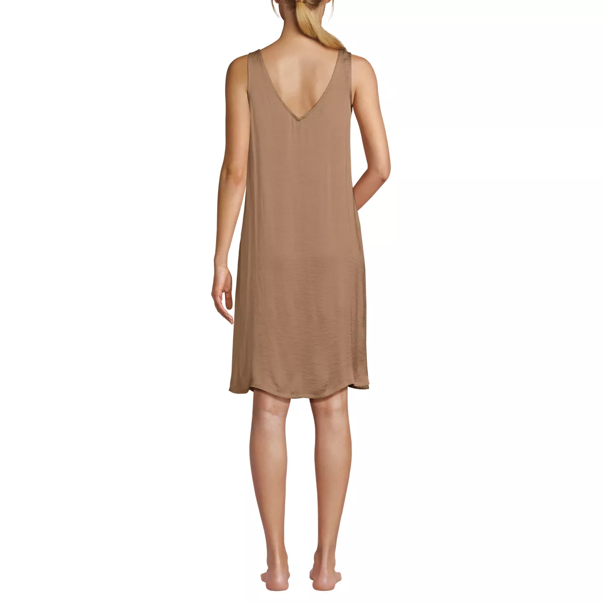 Women's Hammered Satin 2 Piece Pajama Set - Nightgown and Robe