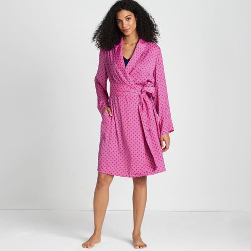 Women's Hammered Satin 2 Piece Pajama Set - Nightgown and Robe, Front