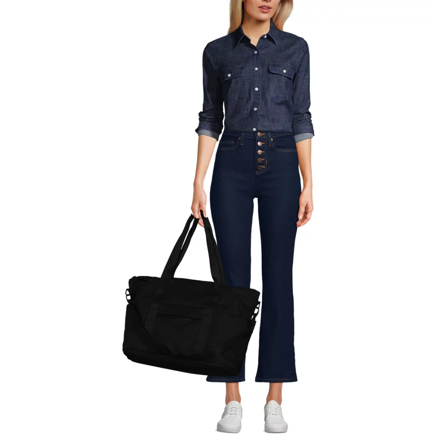 Travel Nylon Expandable Packable Tote Bag view 2
