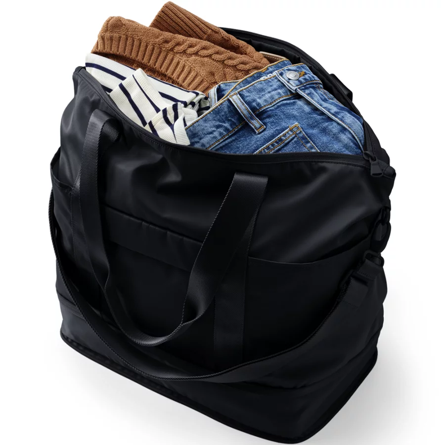Travel Nylon Expandable Packable Tote Bag view 6