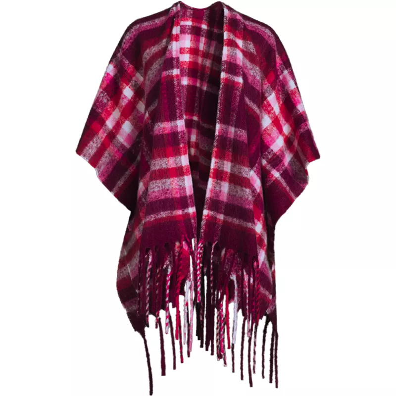 Women's Brushed Boucle Ruana, Front