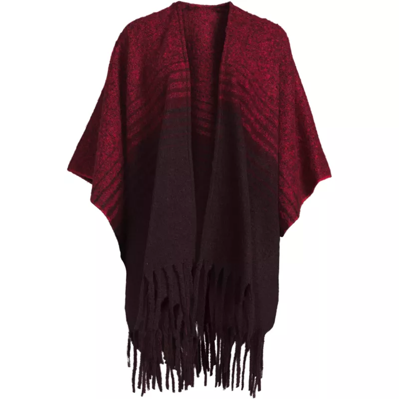 Women's Brushed Boucle Ruana, Front