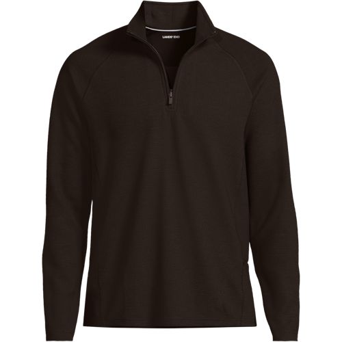 Men's Long Sleeve Waffle Quarter Zip | Lands' End