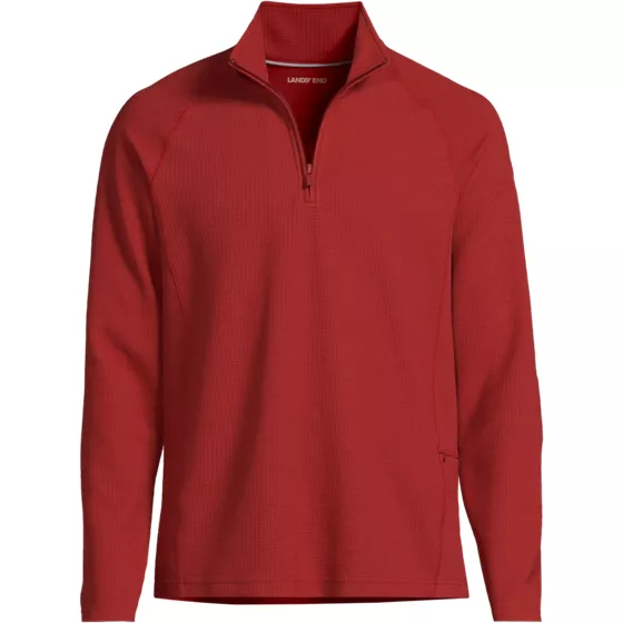Men's Tall Long Sleeve Waffle Quarter Zip - primary