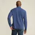 Men's Long Sleeve Waffle Quarter Zip, Back