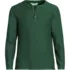 Men's Tall Long Sleeve Textured Herringbone Henley, Front