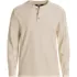 Men's Long Sleeve Textured Herringbone Henley, Front