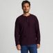 Men's Long Sleeve Textured Herringbone Henley, Front