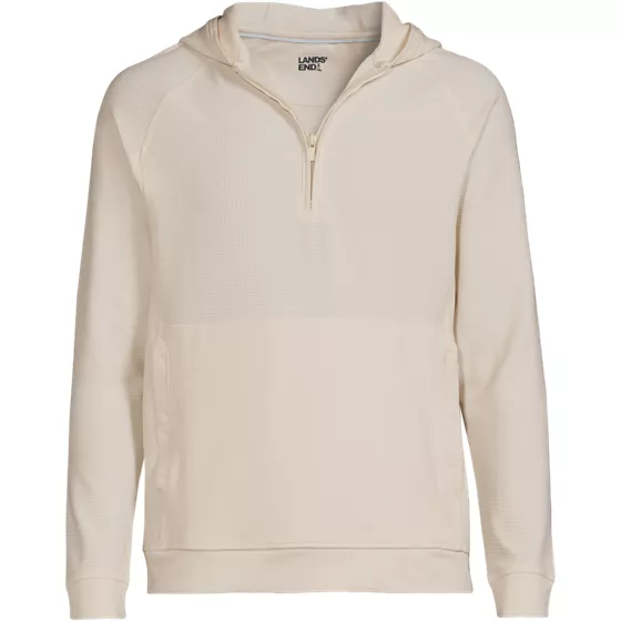Men's Long Sleeve Waffle Quarter Zip Hoodie - primary