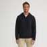 Men's Long Sleeve Waffle Quarter Zip Hoodie, Front