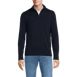 Men's Long Sleeve Fine Gauge Cotton Quarter Zip Sweater, Front