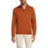Men's Long Sleeve Fine Gauge Cotton Quarter Zip Sweater, Front