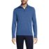 Men's Long Sleeve Fine Gauge Cotton Quarter Zip Sweater, Front