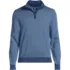 Men's Long Sleeve Fine Gauge Cotton Quarter Zip Sweater, Front