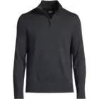 Men's Long Sleeve Fine Gauge Cotton Quarter Zip Sweater