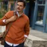 Men's Long Sleeve Fine Gauge Cotton Quarter Zip Sweater, alternative image