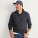 Men's Long Sleeve Fine Gauge Cotton Quarter Zip Sweater, alternative image