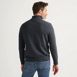 Men's Long Sleeve Fine Gauge Cotton Quarter Zip Sweater, Back