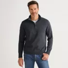 Men's Long Sleeve Fine Gauge Cotton Quarter Zip Sweater