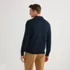 Men's Long Sleeve Cotton Sweater Polo, Back