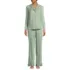 Women's Shadow Stripe 2 Piece Pajama Set - Top and Pants, Front