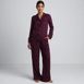 Women's Shadow Stripe 2 Piece Pajama Set - Top and Pants, Front