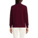 Women's Waffle Relaxed Long Sleeve Mock Neck Pullover, Back