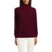 Women's Waffle Relaxed Long Sleeve Mock Neck Pullover, Front