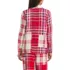Women's Long Sleeve Flannel Patchwork Pajama Top, Back