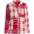 Women's Long Sleeve Flannel Patchwork Pajama Top, Front