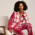 Women's Long Sleeve Flannel Patchwork Pajama Top, alternative image