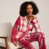 Women's Long Sleeve Flannel Patchwork Pajama Top, alternative image