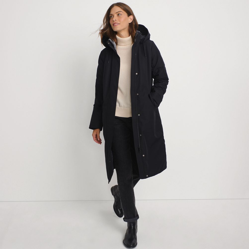 Long knee length coat on sale