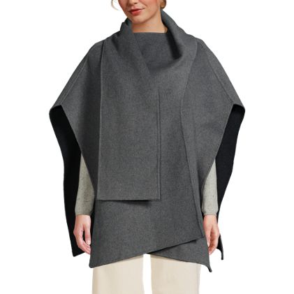 Women's Reversible Cape with Scarf Neck - image 3