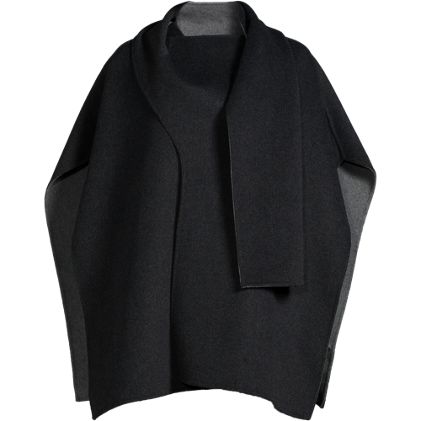 Women's Reversible Cape with Scarf Neck - image 1