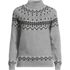 Women's Plus Size Cozy Lofty Mock Neck Jacquard Cable Sweater, Front