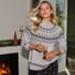 Women's Cozy Lofty Mock Neck Jacquard Cable Sweater, alternative image